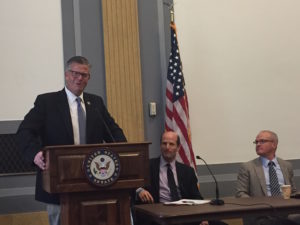 U.S. Congressman Randy Hultgren of Illinois, Bill Bates from the Council on Competitiveness, and Jay Keasling