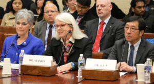 ALD for Biosciences Mary Maxon has testified twice to the U.S. House of Representatives Committee on Science, Space, and Technology: here on March 14, 2018, in a session on world-leading innovations in science from the Department of Energy’s national labs. (Credit: House Committee on Science, Space, and Technology—Majority)