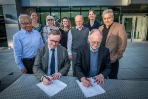 Leaders Signing Tri-Institutional Partnership on Microbiome Research MOU