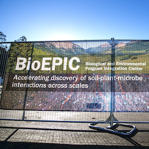 BioEPIC banner at construction site