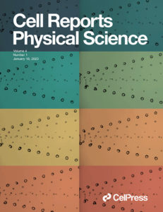 Study featured on the cover of the January 18, 2023 issue of Cell Reports Physical Science. (Courtesy of Cell Press)