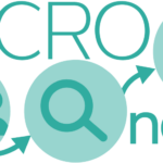 MICROnet logo, which features an icon representing community, a magnifying glass icon, and an earth icon.